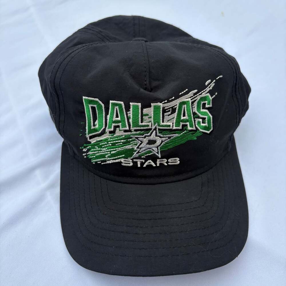 New Era Dallas Stars Nylon Strapback Hat Black